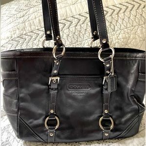 Coach Purse, black leather. One size